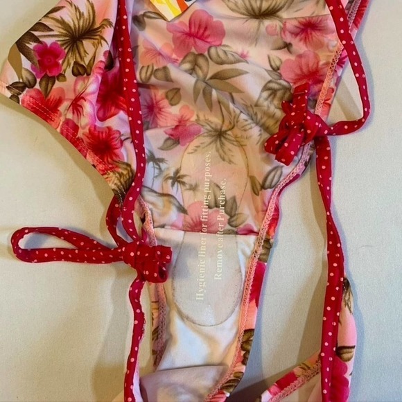 5/$25 Off the Coast Pink Floral Bikini Bottom Size 13 - Picture 3 of 5